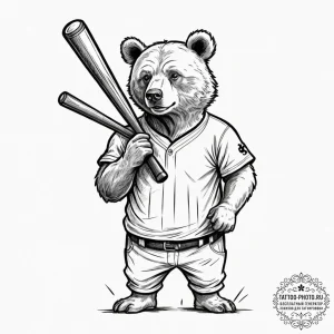 A trash polka composition of the bear jew fro... - эскиз тату (№1751833349_0, 06.07.2025 20:22) — tattoo-photo.ru