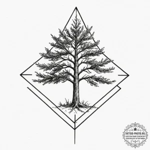Tattoo design a minimalist geometric represen... - эскиз тату (№1751837999_0, 06.07.2025 21:39) — tattoo-photo.ru