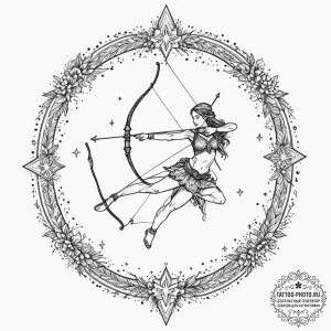 Tattoo sketch a sagittarius constellation, it... - эскиз тату (№1751838083_0, 06.07.2025 21:41) — tattoo-photo.ru