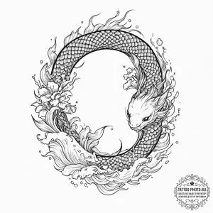 Tattoo design a small, minimalist camping sce... - эскиз тату (№1751840018_0, 06.07.2025 22:13) — tattoo-photo.ru