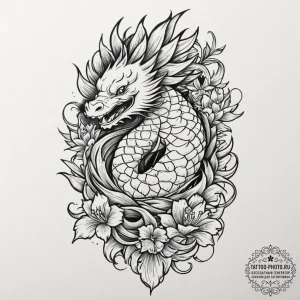 A close-up of the texture of a pineapple's sk... - эскиз тату (№1751841238_0, 06.07.2025 22:33) — tattoo-photo.ru
