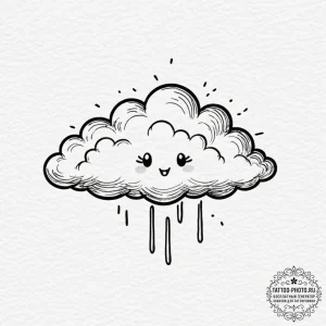 Tattoo sketch a small, whimsical drawing of a... - эскиз тату (№1751844272_0, 06.07.2025 23:24) — tattoo-photo.ru