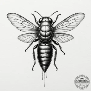 Tattoo design a cicada with a subtle, shimmer... - эскиз тату (№1751847819_0, 07.07.2025 00:23) — tattoo-photo.ru