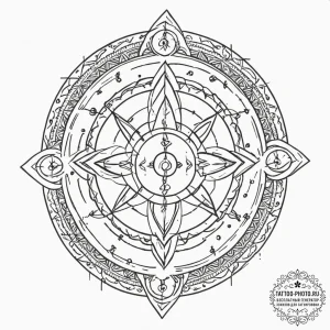 85. tattoo sketch: "krada" rune surrounded by... - эскиз тату (№1751848866_0, 07.07.2025 00:41) — tattoo-photo.ru