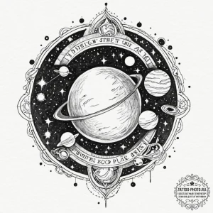 Tattoo sketch a cosmic landscape with the rul... - эскиз тату (№1751849537_0, 07.07.2025 00:52) — tattoo-photo.ru