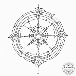 Tattoo sketch an abstract representation of t... - эскиз тату (№1751850377_0, 07.07.2025 01:06) — tattoo-photo.ru