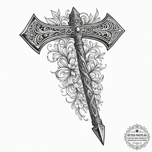 Tomahawk, tattoo flash sheet design, rough sk... - эскиз тату (№1751853232_0, 07.07.2025 01:53) — tattoo-photo.ru