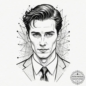 A watercolor sketch of the iconic "business c... - эскиз тату (№1751853520_0, 07.07.2025 01:58) — tattoo-photo.ru