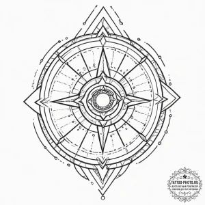 Tattoo design a retro spaceship shooting pixe... - эскиз тату (№1751855176_0, 07.07.2025 02:26) — tattoo-photo.ru