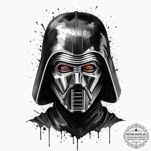 Watercolor portrait of a sorrowful kylo ren,... - эскиз тату (№1751856022_0, 07.07.2025 02:40) — tattoo-photo.ru