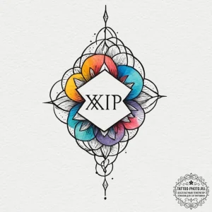 Tattoo sketch a stylized "xp" experience poin... - эскиз тату (№1751857973_0, 07.07.2025 03:12) — tattoo-photo.ru