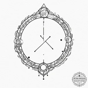 67. tattoo design: a "alatyr" rune integrated... - эскиз тату (№1751858228_0, 07.07.2025 03:17) — tattoo-photo.ru