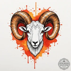 Tattoo sketch an aries ram's head, dissolving... - эскиз тату (№1751860741_0, 07.07.2025 03:59) — tattoo-photo.ru