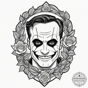 A neo-traditional portrait of the comedian fr... - эскиз тату (№1751862230_0, 07.07.2025 04:23) — tattoo-photo.ru