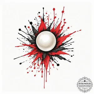 Pearl, tattoo sketch design, watercolor tatto... - эскиз тату (№1751862399_0, 07.07.2025 04:26) — tattoo-photo.ru