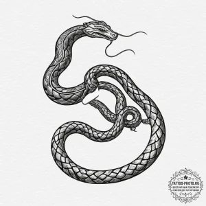Tattoo design an uroboros serpent, where its... - эскиз тату (№1751864283_0, 07.07.2025 04:58) — tattoo-photo.ru