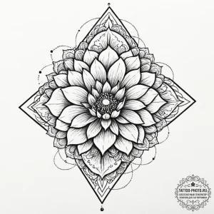 Tattoo sketch a half-submerged plant, with it... - эскиз тату (№1751866135_0, 07.07.2025 05:28) — tattoo-photo.ru