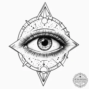 Tattoo sketch a person's eye, with the iris b... - эскиз тату (№1751870946_0, 07.07.2025 06:49) — tattoo-photo.ru