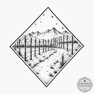 Tattoo design a minimalist representation of... - эскиз тату (№1751871283_0, 07.07.2025 06:54) — tattoo-photo.ru