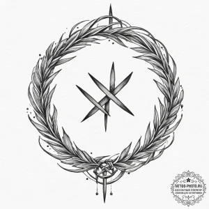 143. tattoo sketch: "potok" rune as a path of... - эскиз тату (№1751871367_0, 07.07.2025 06:56) — tattoo-photo.ru
