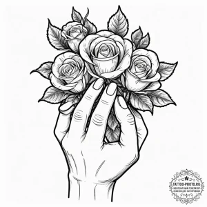 Tattoo sketch a child's hand holding an adult... - эскиз тату (№1751871705_0, 07.07.2025 07:01) — tattoo-photo.ru