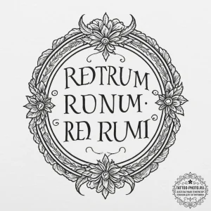 A sketch of the phrase "redrum" written on a... - эскиз тату (№1751872293_0, 07.07.2025 07:11) — tattoo-photo.ru