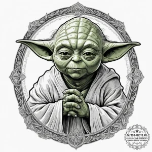 20. sketch of master yoda, deep in thought, h... - эскиз тату (№1751874272_0, 07.07.2025 07:44) — tattoo-photo.ru