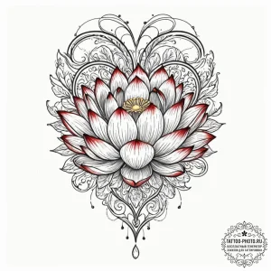 Tattoo sketch a lotus flower growing from a s... - эскиз тату (№1751875034_0, 07.07.2025 07:57) — tattoo-photo.ru