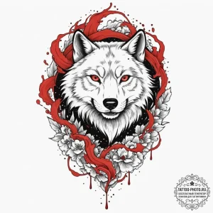 A trash polka design of the red wedding, with... - эскиз тату (№1751876210_0, 07.07.2025 08:16) — tattoo-photo.ru