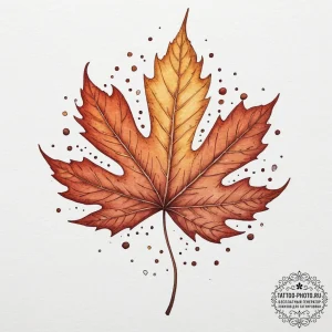 Autumn leaf crumbling, tattoo flash sheet des... - эскиз тату (№1751876743_0, 07.07.2025 08:25) — tattoo-photo.ru