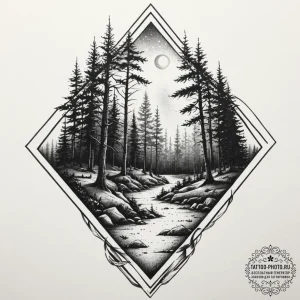 Tattoo sketch a glowing "checkpoint" banner i... - эскиз тату (№1751877949_0, 07.07.2025 08:45) — tattoo-photo.ru