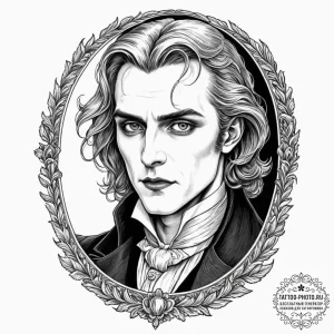 A neo-traditional tattoo of the vampire lesta... - эскиз тату (№1751878567_0, 07.07.2025 08:56) — tattoo-photo.ru