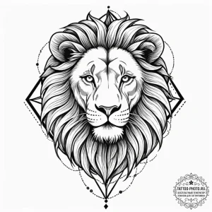 Tattoo sketch a leo lion's mane transforming... - эскиз тату (№1751879480_0, 07.07.2025 09:11) — tattoo-photo.ru