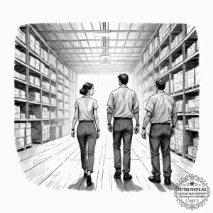 A graphic novel panel of the final standoff i... - эскиз тату (№1751880323_0, 07.07.2025 09:25) — tattoo-photo.ru