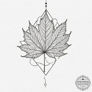 A pattern of falling autumn leaves, tattoo dr... - эскиз тату (№1751880743_0, 07.07.2025 09:32) — tattoo-photo.ru