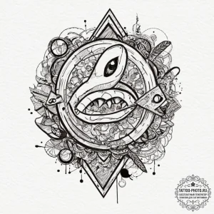 Kappa, tattoo line art, bold outlines, thick... - эскиз тату (№1751881415_0, 07.07.2025 09:43) — tattoo-photo.ru