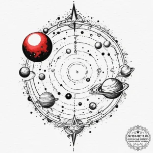 A dotwork tattoo of the galaxy map with key p... - эскиз тату (№1751882170_0, 07.07.2025 09:56) — tattoo-photo.ru