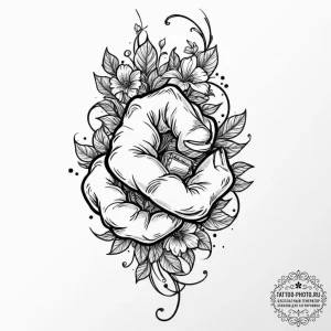 Tattoo design a powerful, muscular arm with a... - эскиз тату (№1751882256_0, 07.07.2025 09:57) — tattoo-photo.ru