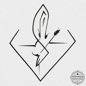 Tattoo sketch a stylized "continue" button wi... - эскиз тату (№1751883180_0, 07.07.2025 10:13) — tattoo-photo.ru