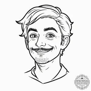 A sketch of charlie kelly's "pepe silvia" con... - эскиз тату (№1751885078_0, 07.07.2025 10:44) — tattoo-photo.ru