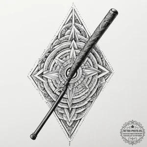 A neo-traditional tattoo of the "basterds" ba... - эскиз тату (№1751886004_0, 07.07.2025 11:00) — tattoo-photo.ru