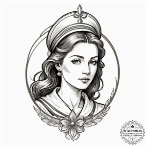 Icon of god mothers, artistic tattoo sketch,... - эскиз тату (№1751888745_0, 07.07.2025 11:45) — tattoo-photo.ru