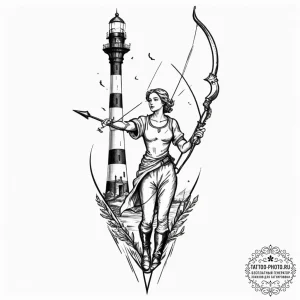 Tattoo sketch a sagittarius archer whose arro... - эскиз тату (№1751900760_0, 07.07.2025 15:06) — tattoo-photo.ru