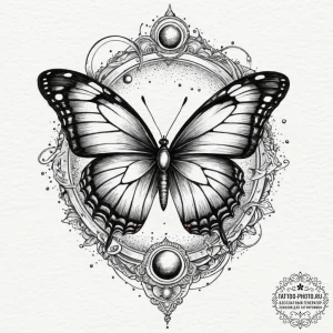 Tattoo sketch a planetary nebula (the remnant... - эскиз тату (№1751901631_0, 07.07.2025 15:20) — tattoo-photo.ru