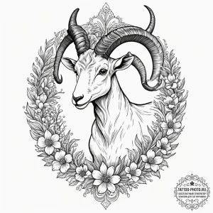 Tattoo design a capricorn goat-fish, with mou... - эскиз тату (№1751903012_0, 07.07.2025 15:43) — tattoo-photo.ru