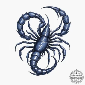 Tattoo design a scorpio scorpion, its silhoue... - эскиз тату (№1751903512_0, 07.07.2025 15:51) — tattoo-photo.ru