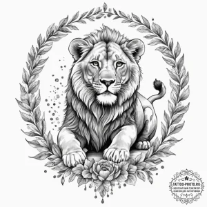 Tattoo sketch the glyph for leo (5th house) w... - эскиз тату (№1751905022_0, 07.07.2025 16:17) — tattoo-photo.ru