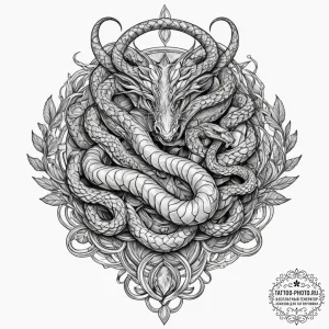 A minimalist tattoo of the five members of th... - эскиз тату (№1751905260_0, 07.07.2025 16:21) — tattoo-photo.ru
