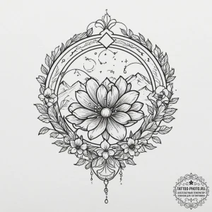 Tattoo design a realistic botanical illustrat... - эскиз тату (№1751906108_0, 07.07.2025 16:35) — tattoo-photo.ru