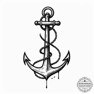 Anchor, tattoo flash sheet design, linework t... - эскиз тату (№1751907226_0, 07.07.2025 16:53) — tattoo-photo.ru